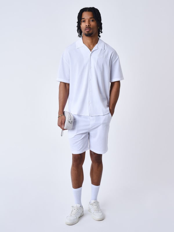 project x paris Short texturé brodé