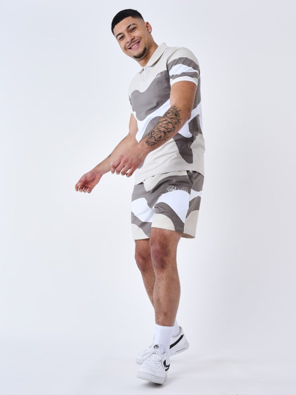 project x paris Short tricolore effet vague