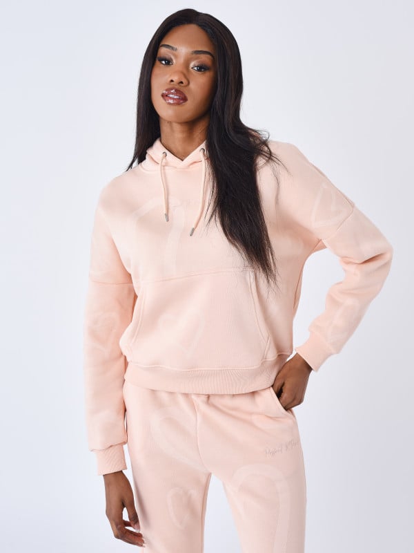 Project X Paris Sweat à Capuche All Over Cœur