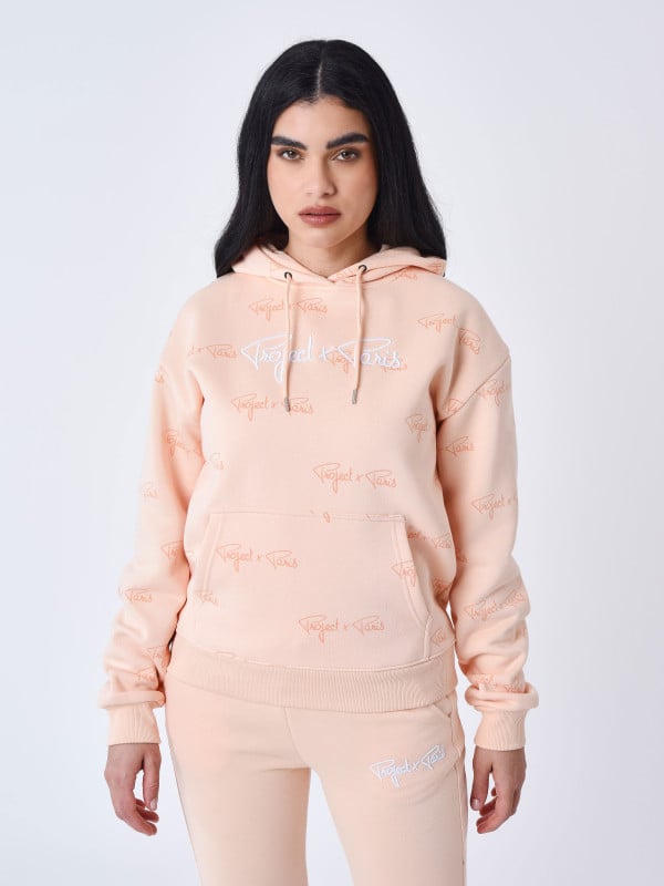 project x paris Sweat à Capuche all over signature