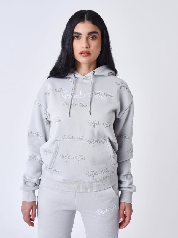 project x paris Sweat à Capuche all over signature