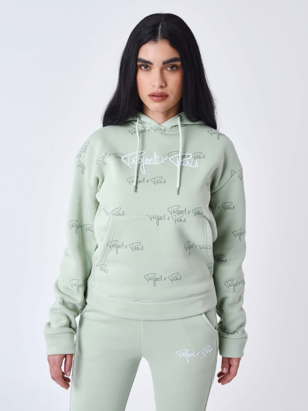 project x paris Sweat à Capuche all over signature