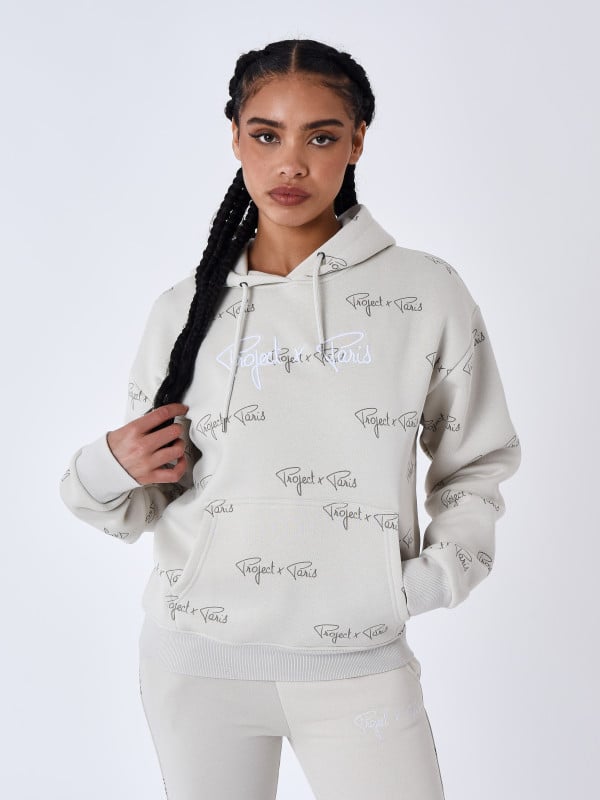 project x paris Sweat à Capuche all over signature