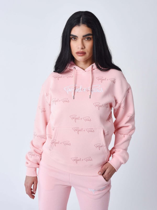 project x paris Sweat à Capuche all over signature