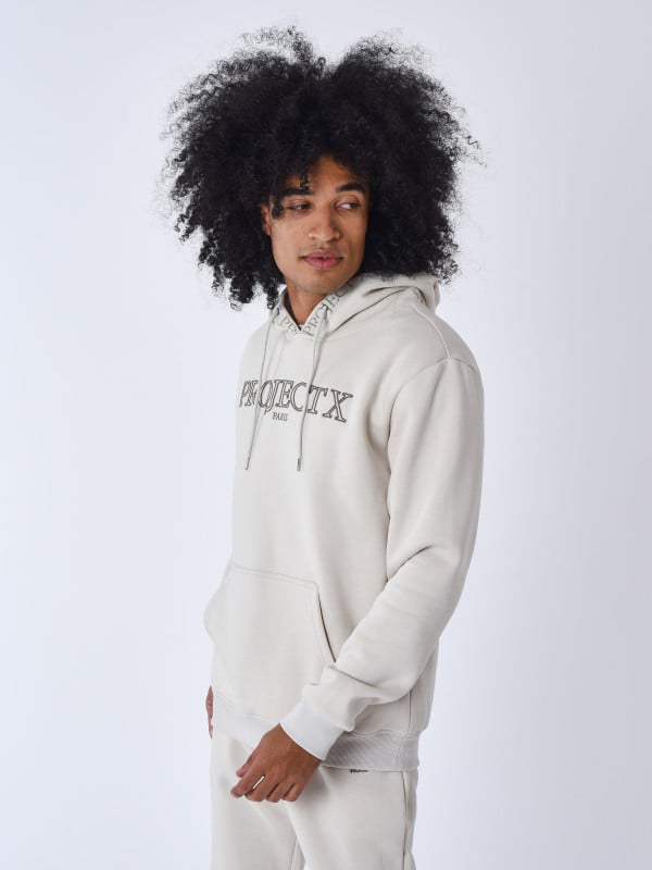Project X Paris Sweat à Capuche Broderie Contour