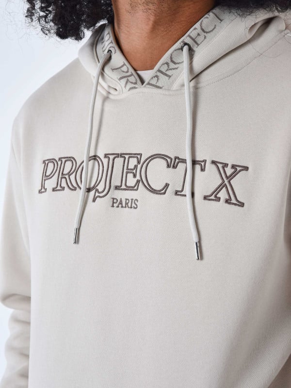 Project X Paris Sweat à Capuche Broderie Contour
