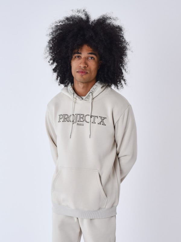 project x paris Sweat à Capuche broderie Contour