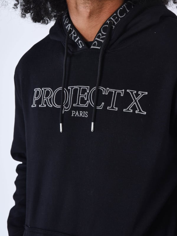 Project X Paris Sweat à Capuche Broderie Contour