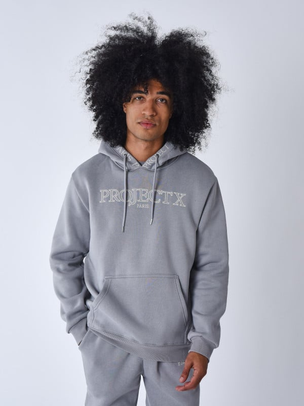 project x paris Sweat à Capuche broderie Contour