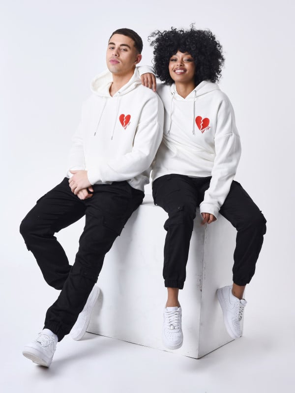 project x paris Sweat à Capuche cœur brisé