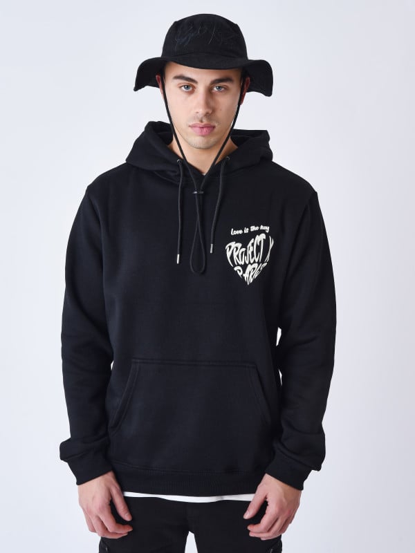 project x paris Sweat à Capuche cœur de