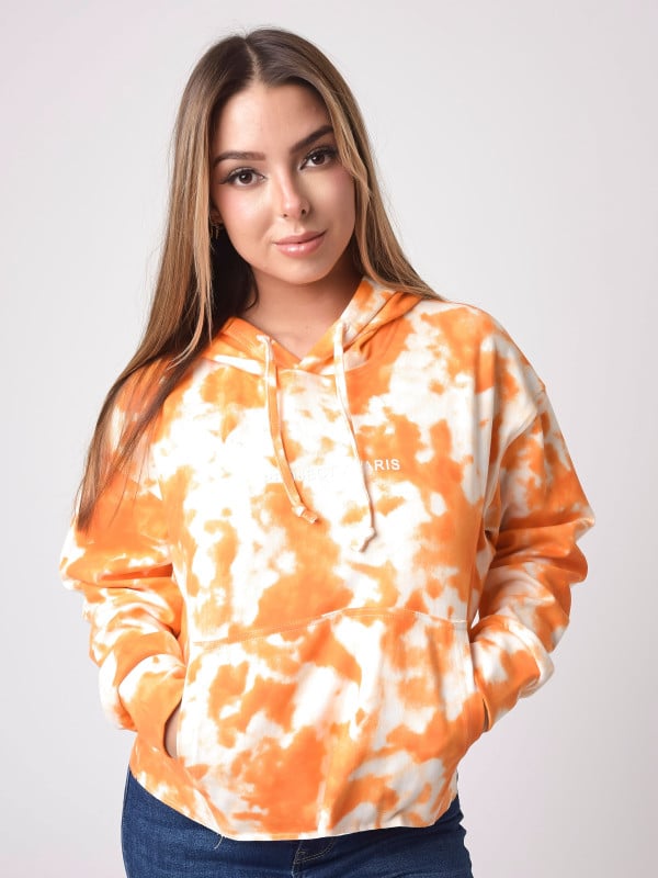 Project X Paris Sweat à Capuche Crop Tie & Dye