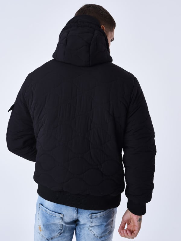 Project X Paris Sweat à Capuche Matelassé Vagues