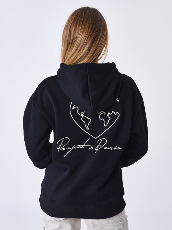 Project X Paris Sweat à Capuche Motif Coeurmonde