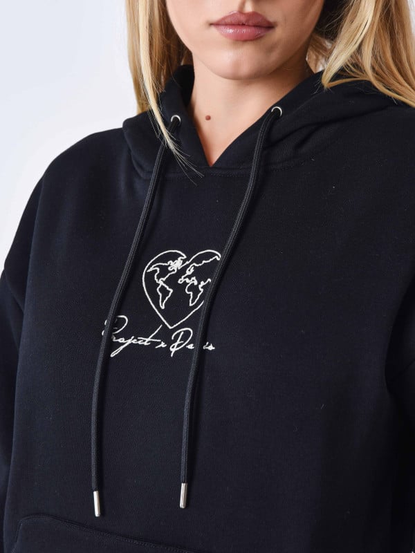 Project X Paris Sweat à Capuche Motif Coeurmonde