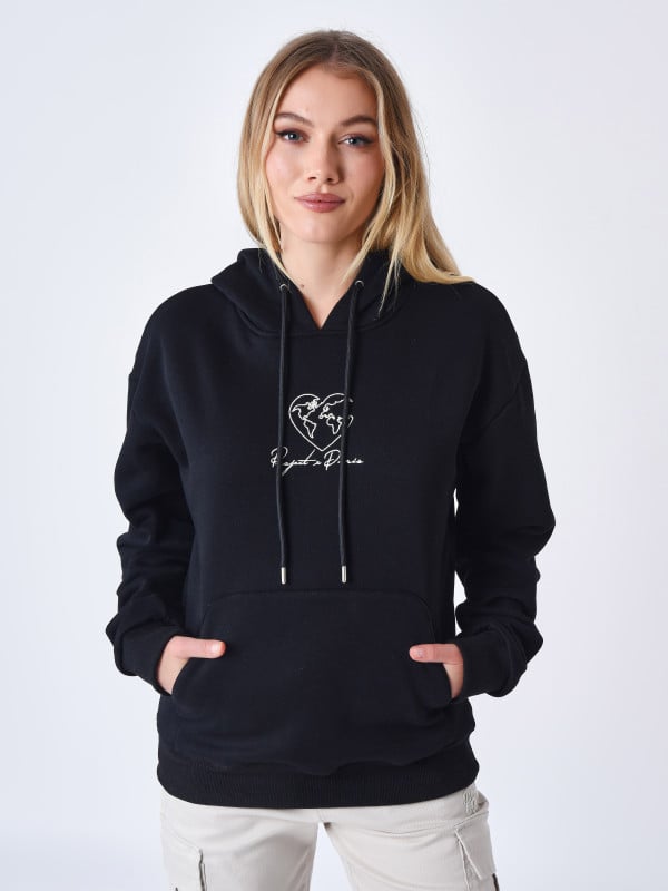 project x paris Sweat à Capuche motif coeurmonde