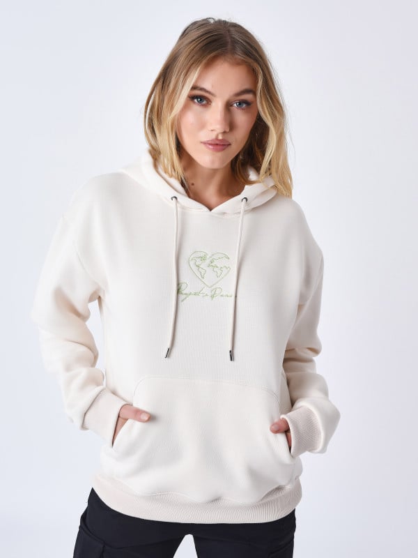 project x paris Sweat à Capuche motif coeurmonde