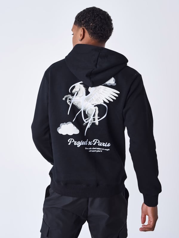 Project X Paris Sweat à Capuche Motif Pégase Nuage