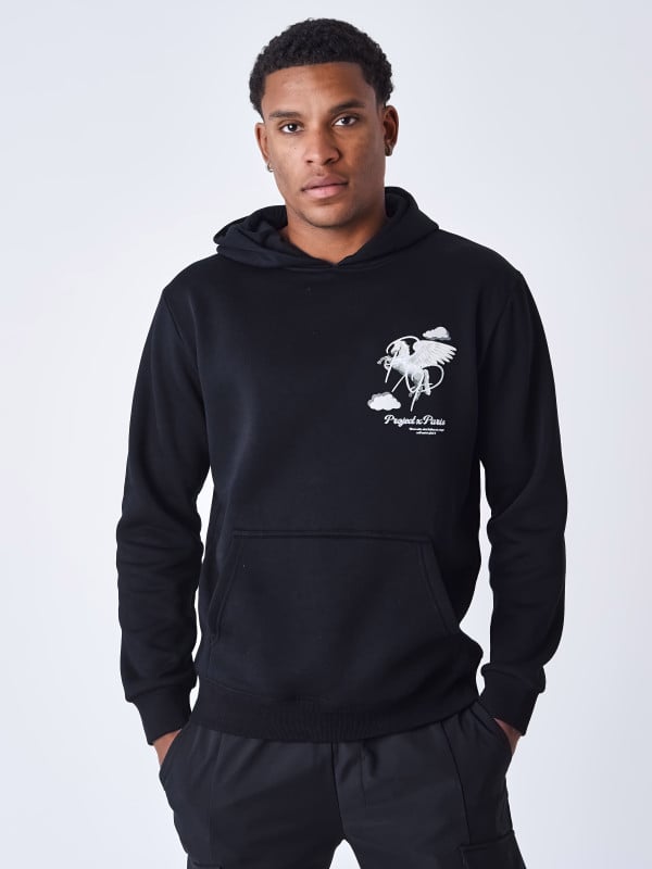 project x paris Sweat à Capuche motif pégase nuage