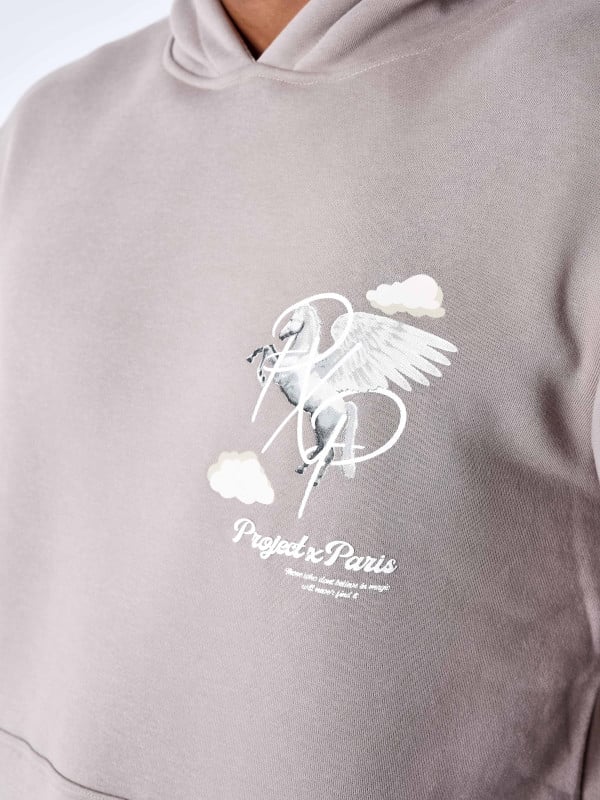 Project X Paris Sweat à Capuche Motif Pégase Nuage