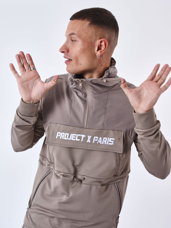 project x paris Sweat à Capuche style coupe vent