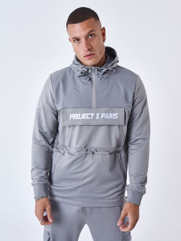 Project X Paris Sweat à Capuche Style Coupe Vent