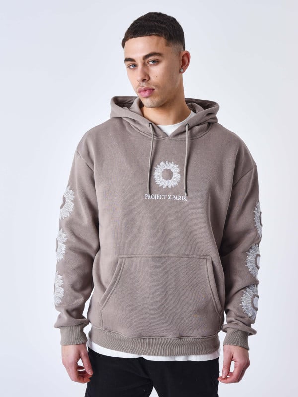 Project X Paris Sweat à Capuche Tournesol Brodé