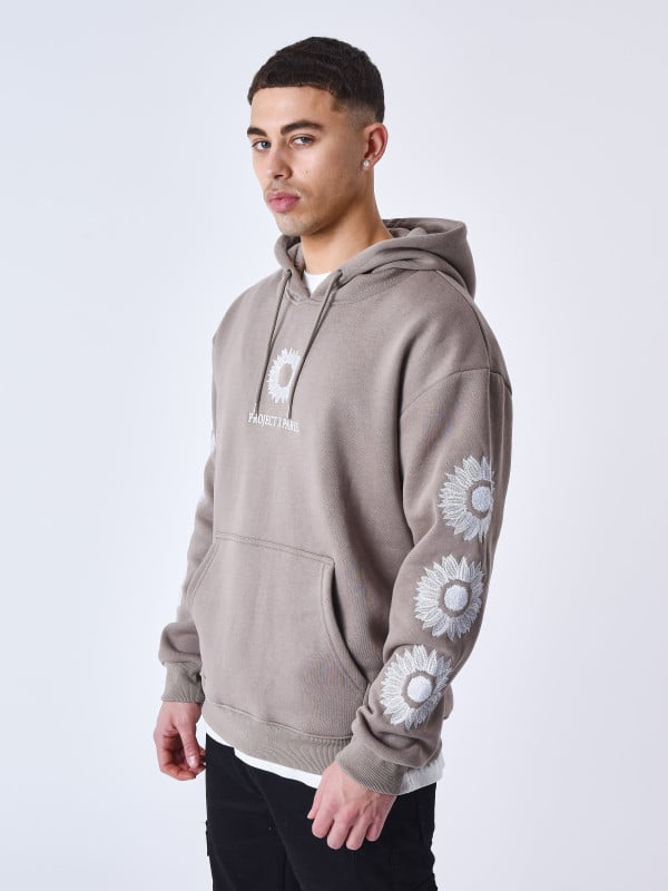 Project X Paris Sweat à Capuche Tournesol Brodé
