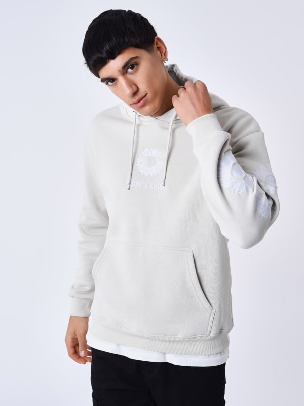 Project X Paris Sweat à Capuche Tournesol Brodé