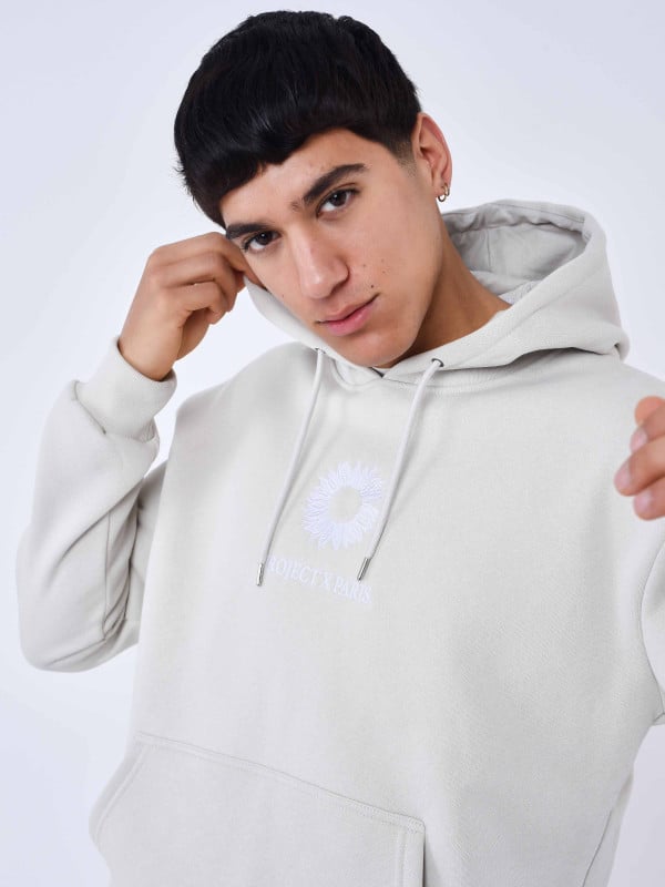 project x paris Sweat à Capuche Tournesol brodé