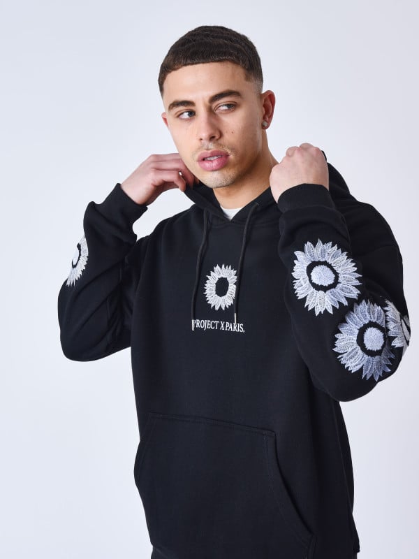 Project X Paris Sweat à Capuche Tournesol Brodé