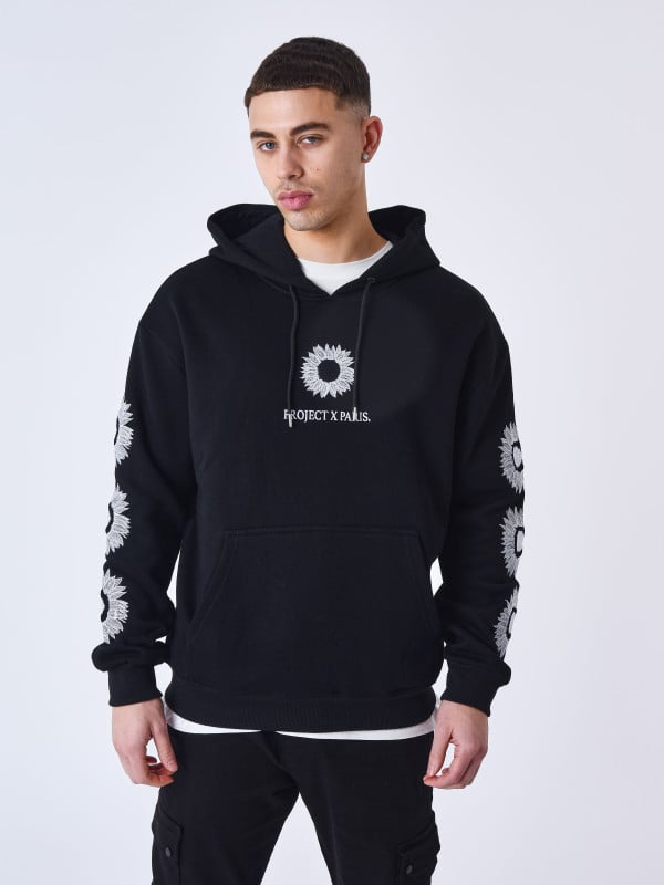 project x paris Sweat à Capuche Tournesol brodé