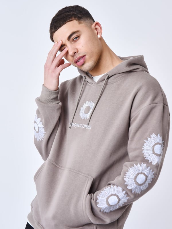 Project X Paris Sweat à Capuche Tournesol Brodé