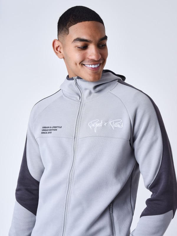 project x paris Sweat à Capuche zippé two tone