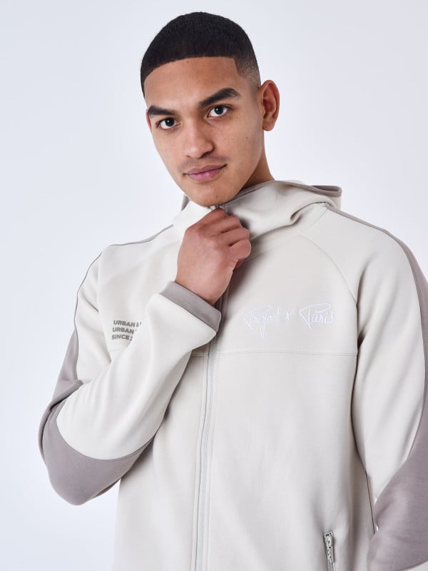 project x paris Sweat à Capuche zippé two tone