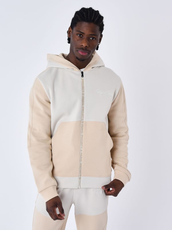 project x paris Sweat à Capuche zippé two tone