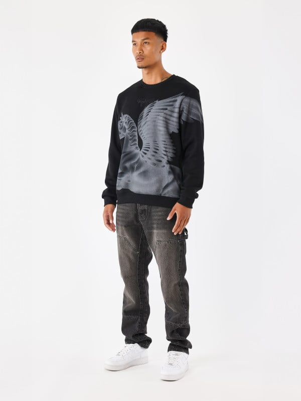 Project X Paris Sweat à Col Rond Motif équestre