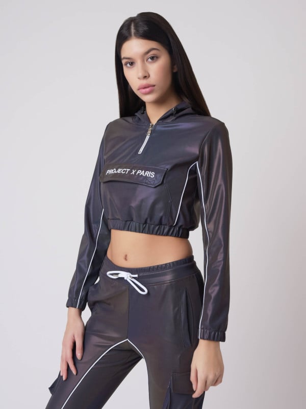 project x paris Sweat capuche enfilable à piping