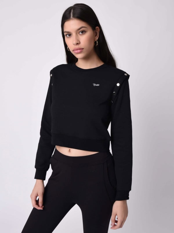 project x paris Sweat col rond bouton metal