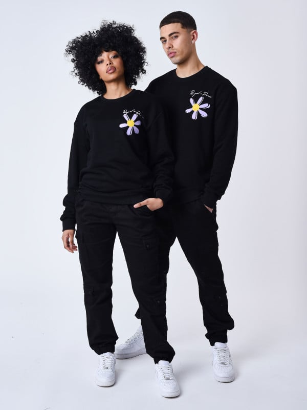 Project X Paris Sweat Col Rond Fleurs