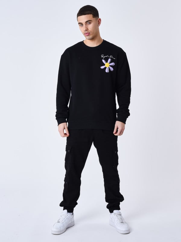 Project X Paris Sweat Col Rond Fleurs