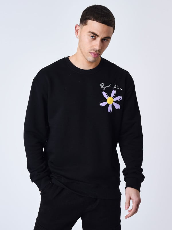 Project X Paris Sweat Col Rond Fleurs
