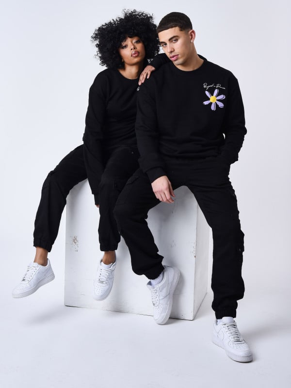 project x paris Sweat col rond Fleurs
