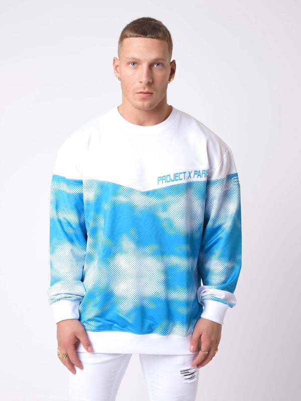 Project X Paris Sweat Col Rond Impression Nuage