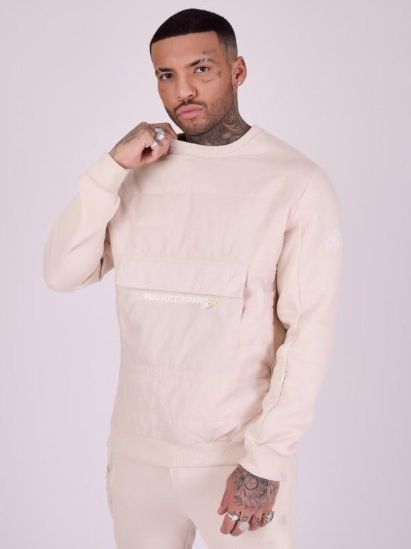 Project X Paris Sweat Matelassage Avec Poche