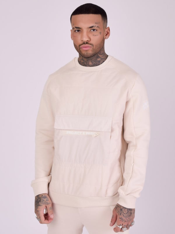 Project X Paris Sweat Matelassage Avec Poche
