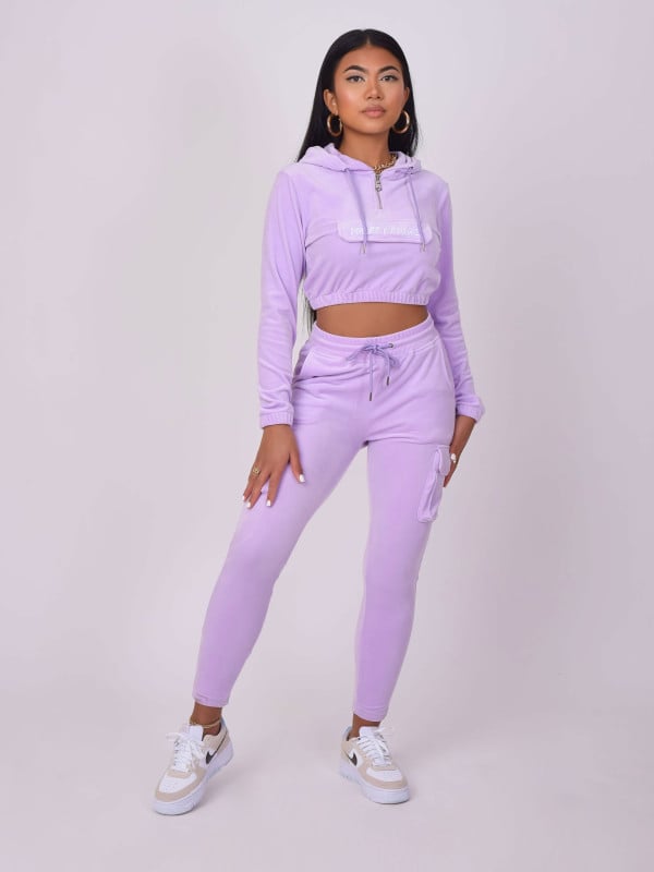 Project X Paris Sweat Velours Court à Capuche