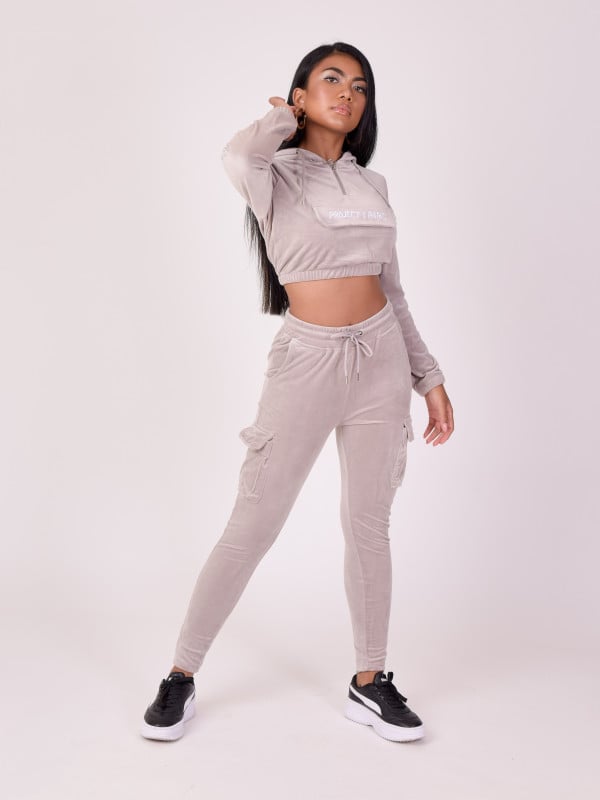 Project X Paris Sweat Velours Court à Capuche