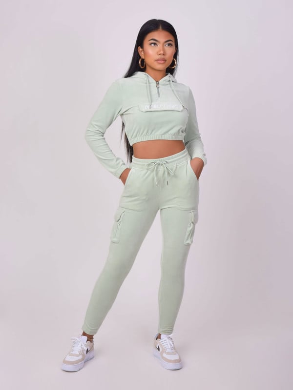 Project X Paris Sweat Velours Court à Capuche