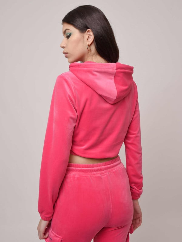 Project X Paris Sweat Velours Court à Capuche